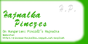 hajnalka pinczes business card